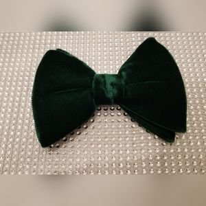 Vintage Royal Rust Resistant Velvet Bow Tie Green